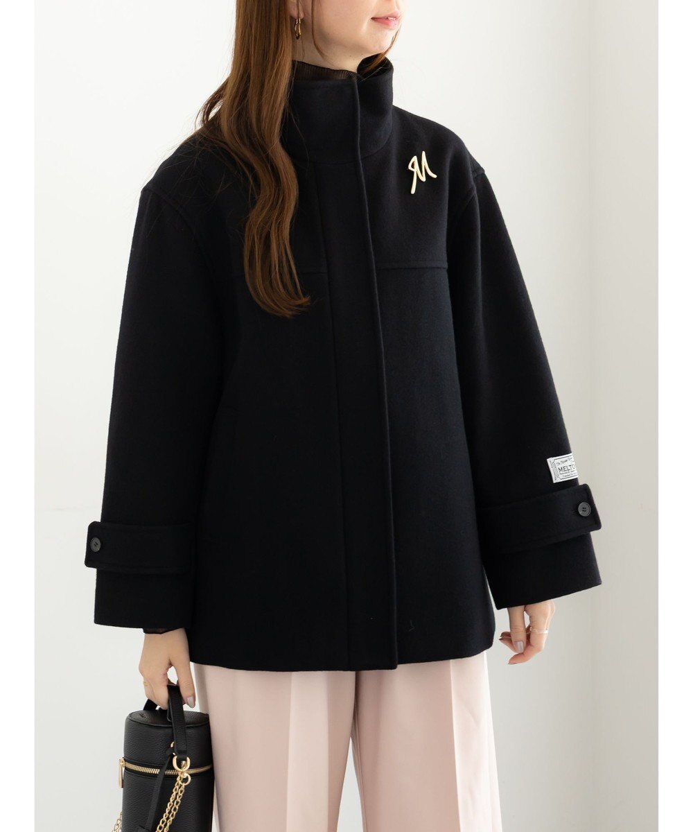 Te chichi ウールメルトンスタンドショートコート 