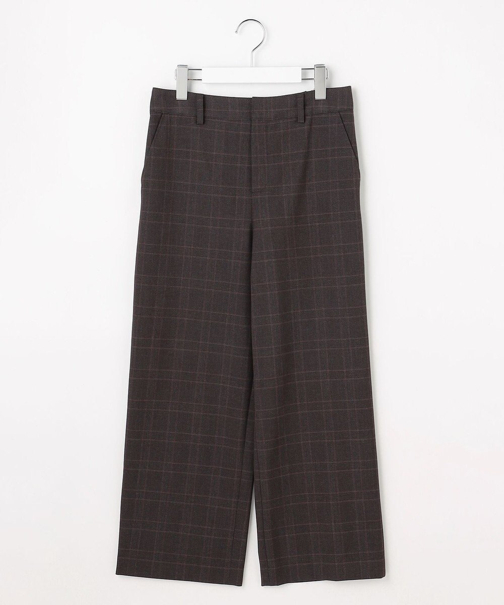 J.PRESS LADIES L アルガンシルク チェック クロップド パンツ 