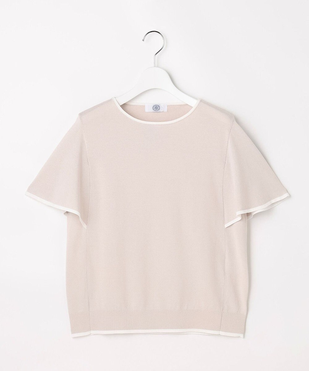 J.PRESS LADIES COOL MINT COTTON POLYESTER フレアスリーブ ニット プルオーバー 