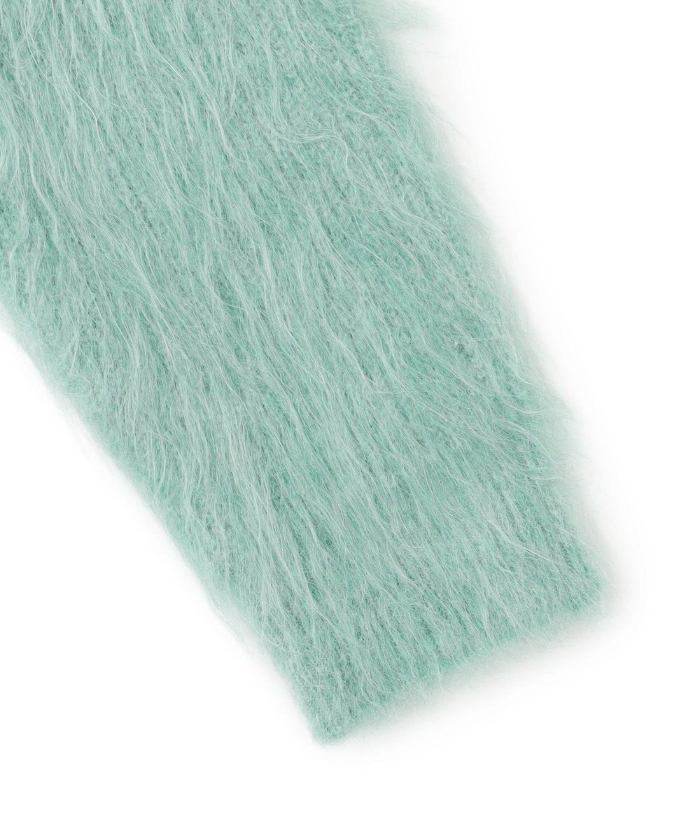 UNFILO L アルパカシャギー クルーネック プルオーバー 