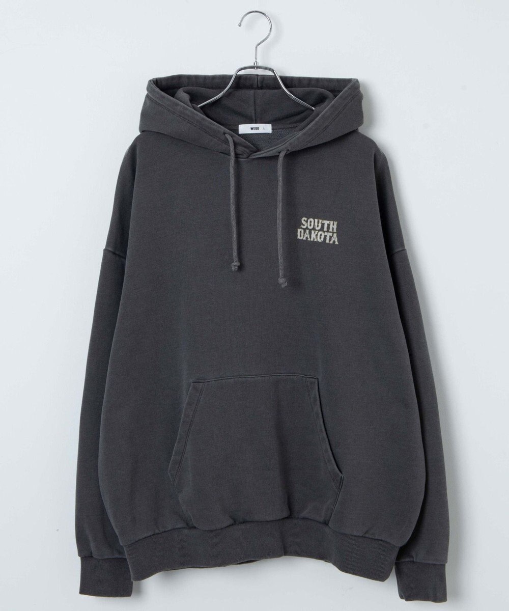 WEGO ピグメントグラフィックプルパーカー 