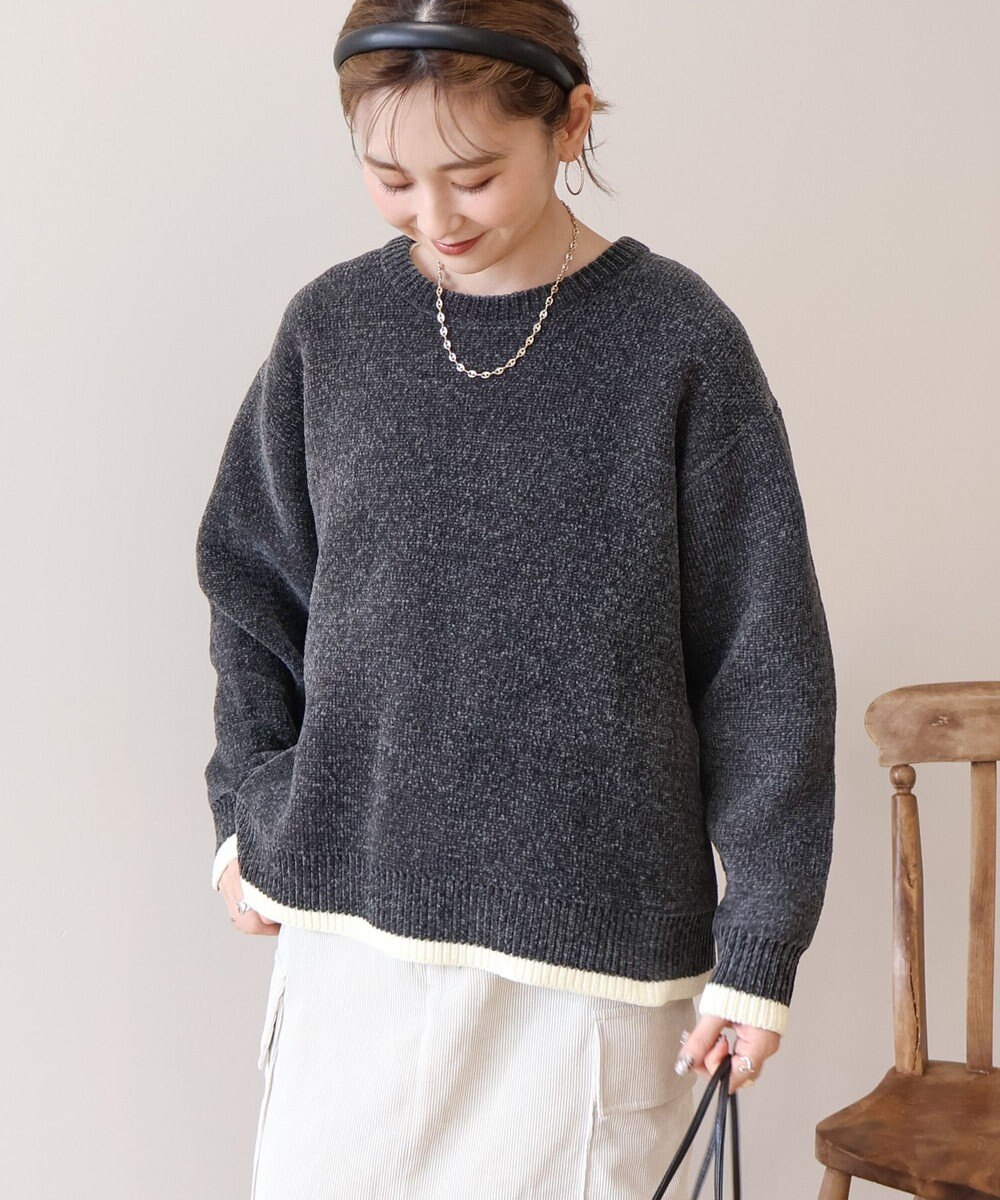 AMERICAN HOLIC バイカラーニットプルオーバー 