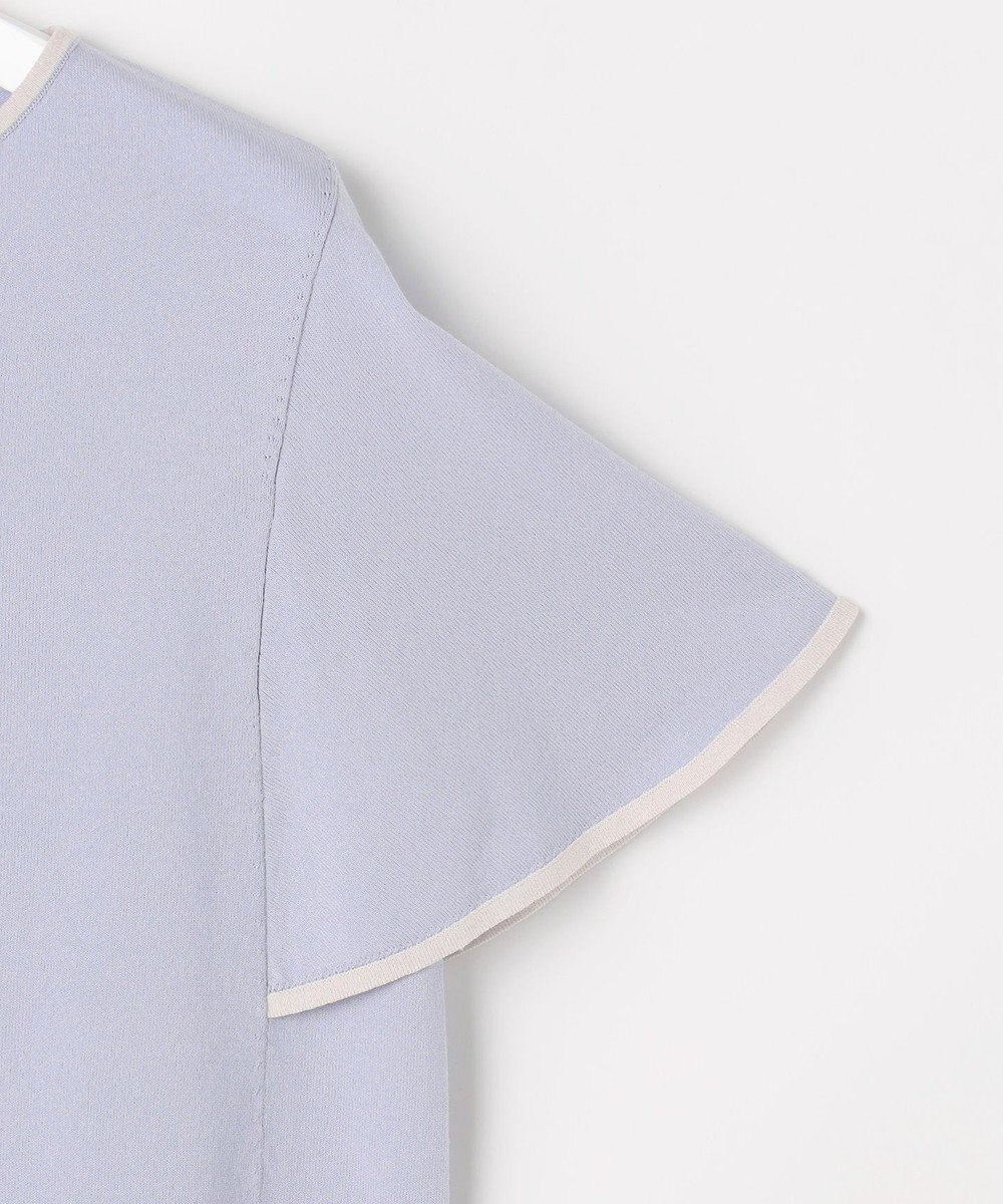 J.PRESS LADIES COOL MINT COTTON POLYESTER フレアスリーブ ニット プルオーバー 