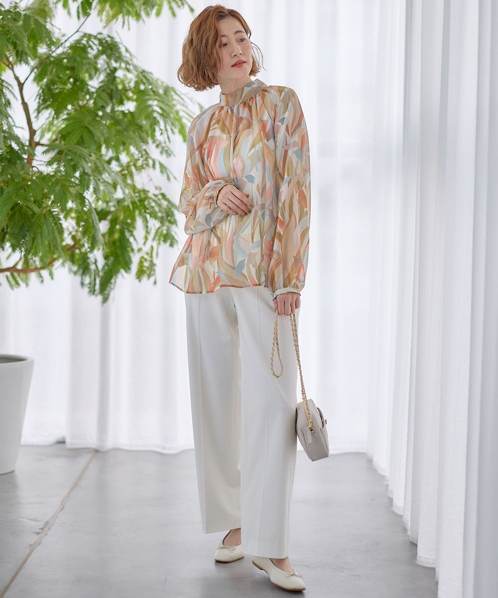 23区 S 【洗える】クリアストレッチ ワイドパンツ 