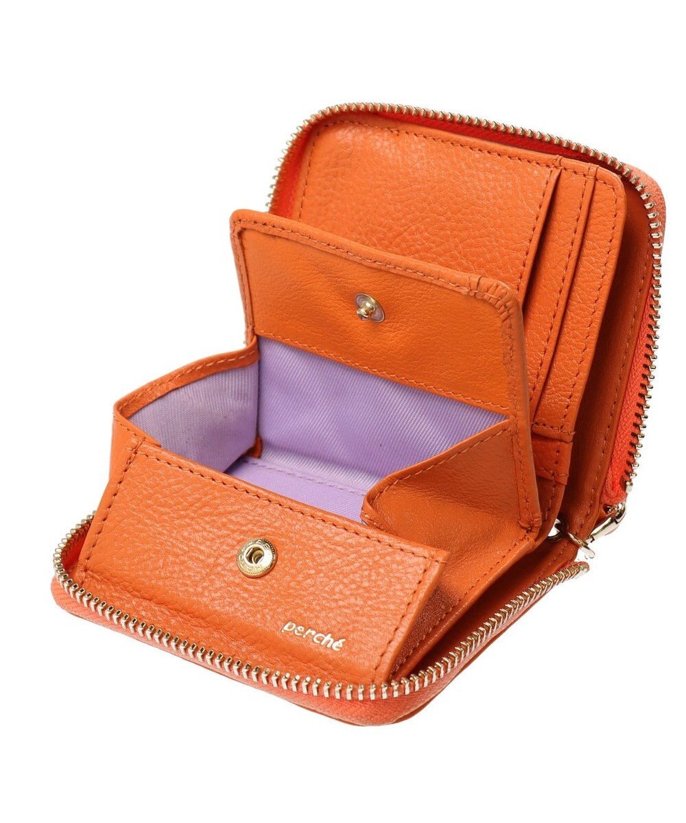 UNBILLION ペルケ perche / ドット型押しパームフィットストラップウォレット 