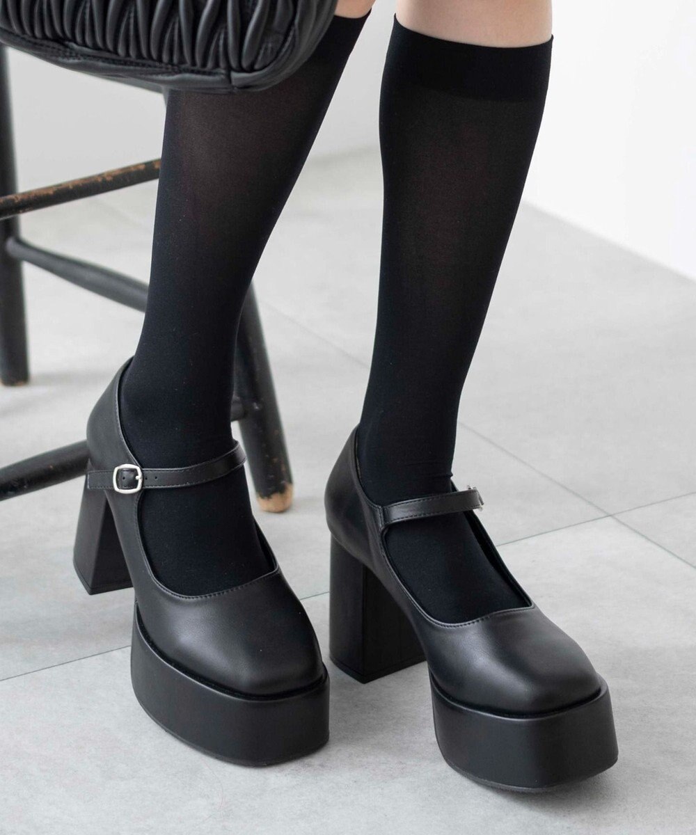 WEGO ボリュームヒールストラップシューズ 