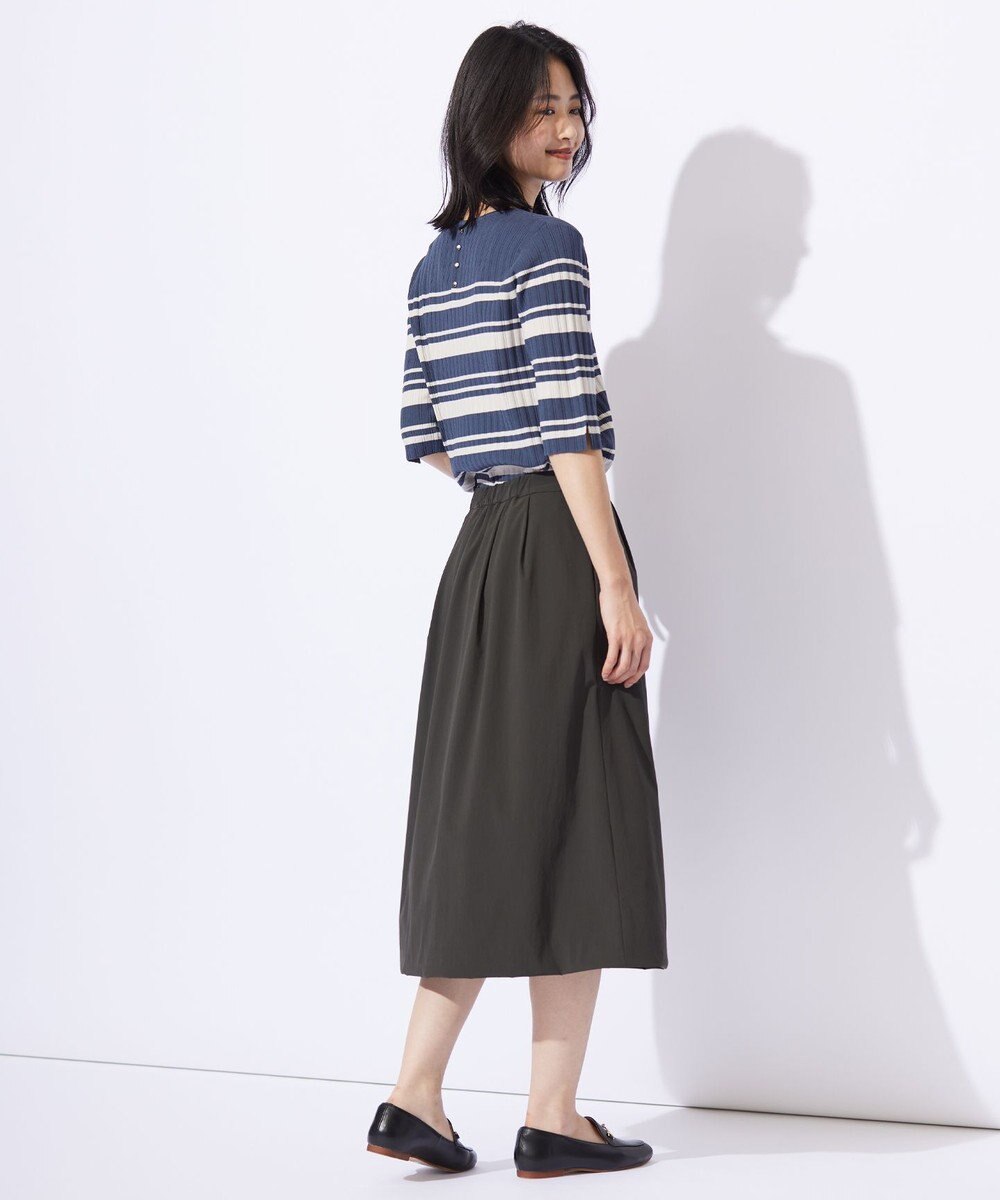 J.PRESS LADIES L 【洗える】レーヨンエリートストレッチ ボーダー ニット 