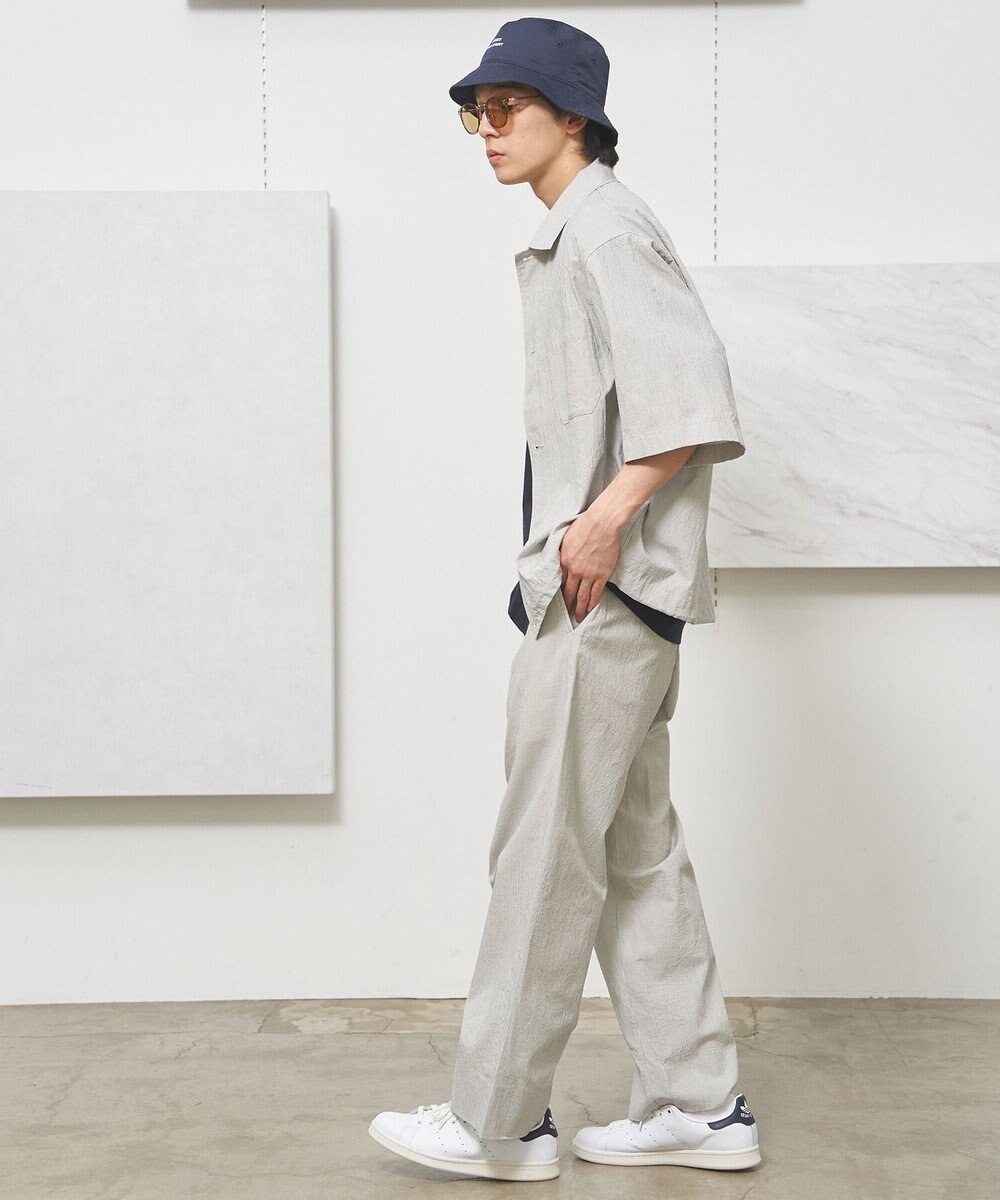 J.PRESS YORK STREET 【UNISEX】コットンリネンハーフスリーブシャツ ブルゾン 