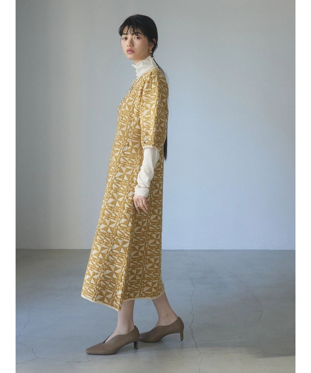 Green Parks ａ．ニットジャガード柄ワンピース 