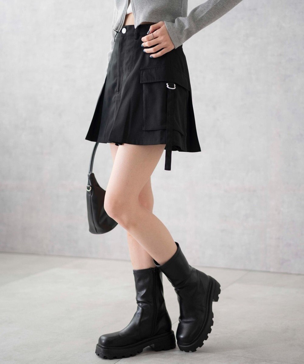 WEGO カーゴチノプリーツスカパン 