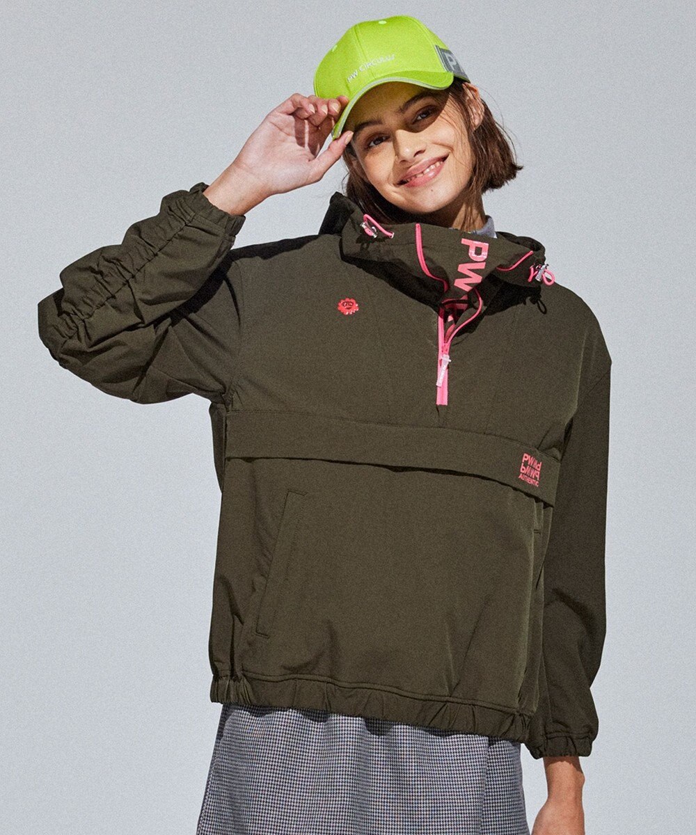 PW CIRCULUS 【 伸縮性あり 】【WOMEN】シャーリングアノラック ブルゾン 