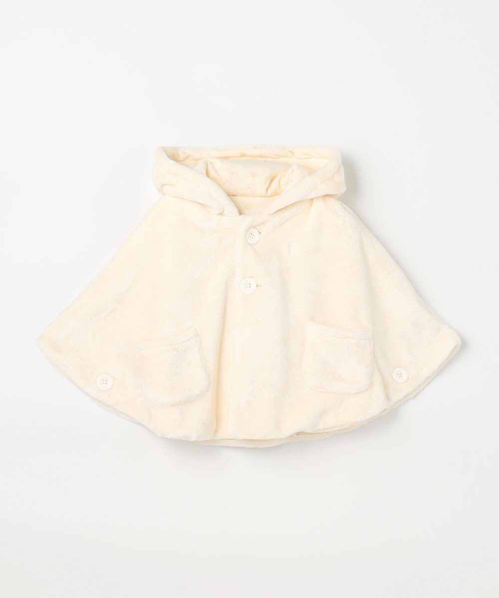 組曲 KIDS 【90㎝】あったかリバーシブルマント 