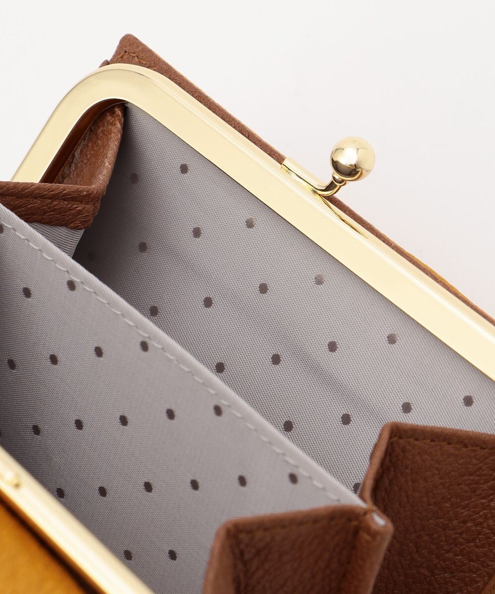 UNBILLION ペルケ perche トリミング配色外ガマ二つ折り財布 