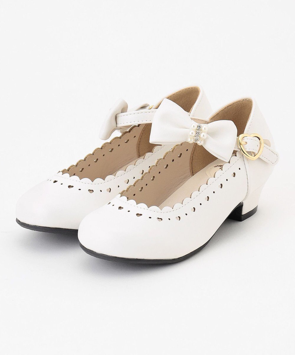 ANY KIDS スムース ヒール パンプス 