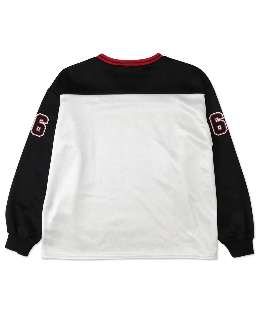 WEGO VネックナンバリングサテンBIGスウェット 