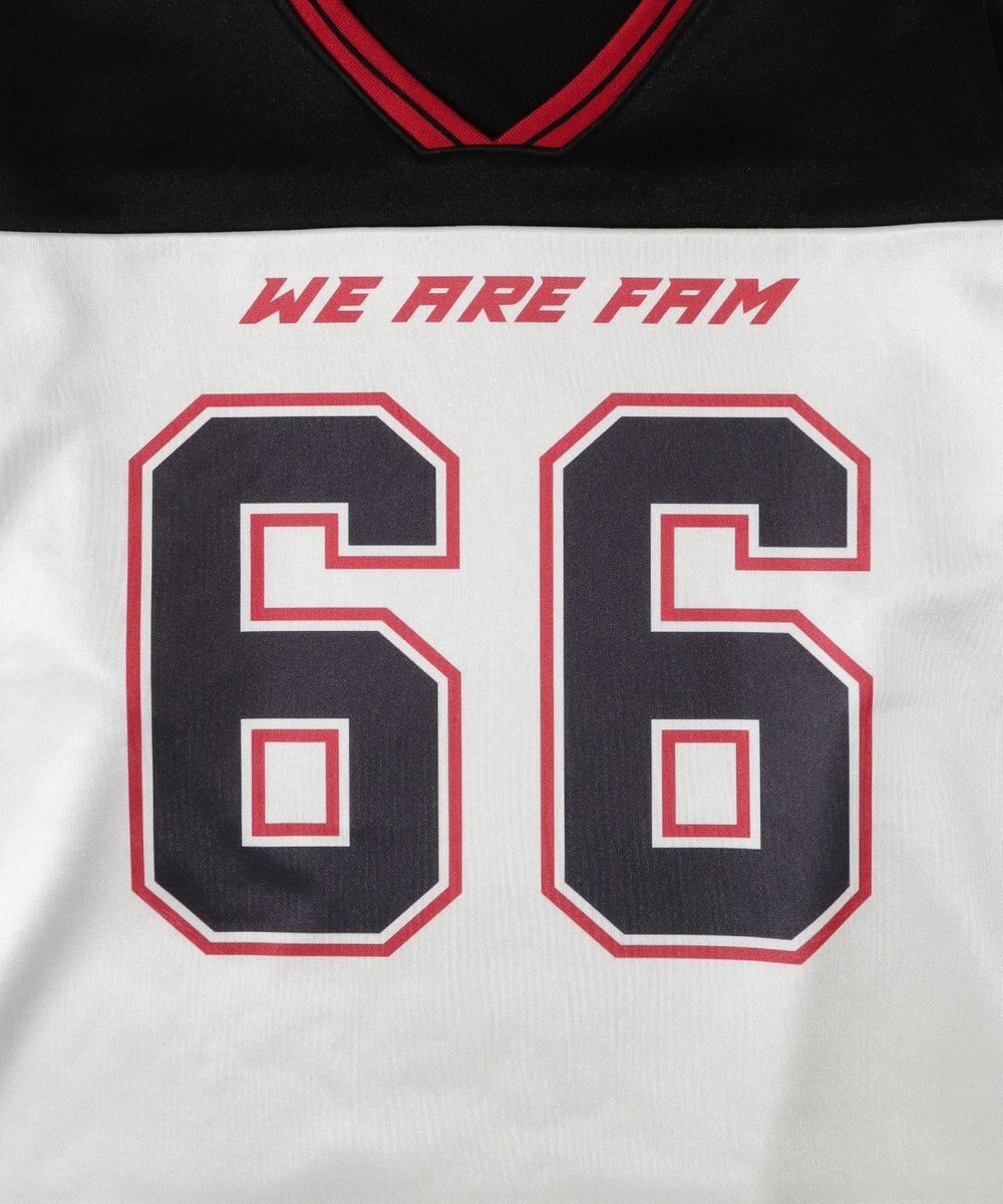 WEGO VネックナンバリングサテンBIGスウェット 