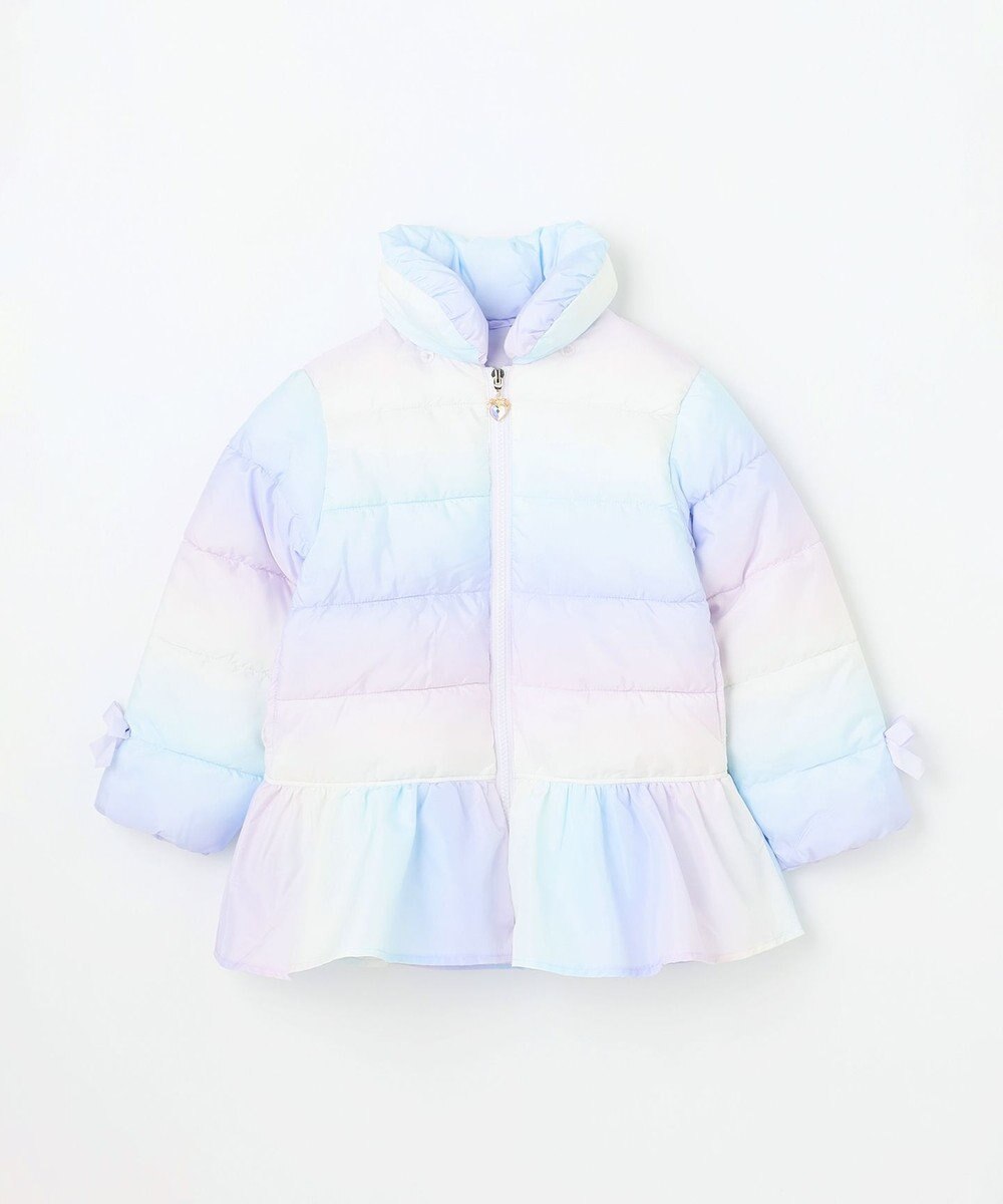 ANY KIDS 【フード取り外し/洗濯機可能】中綿フリル リボンコート 