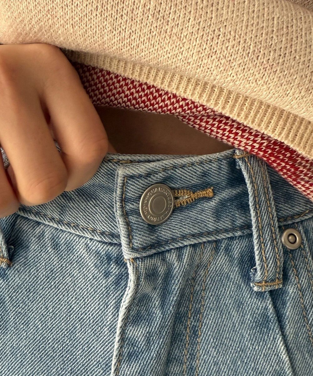 WEGO カーブラインバレルレッグデニムパンツ 