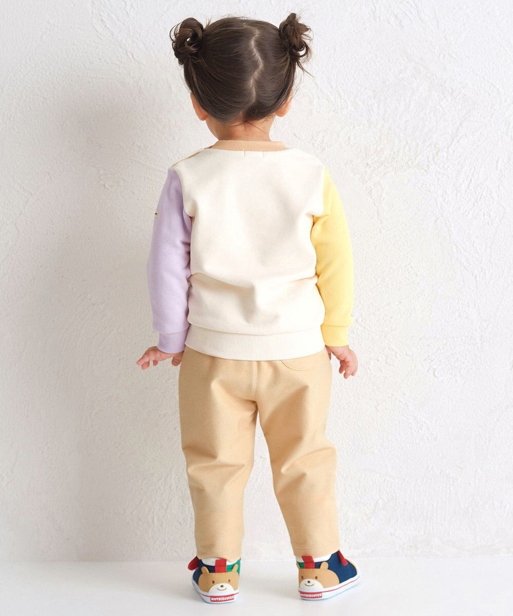 MIKI HOUSE HOT BISCUITS 【80-120cm】 パステルロゴ ストレッチパンツ 