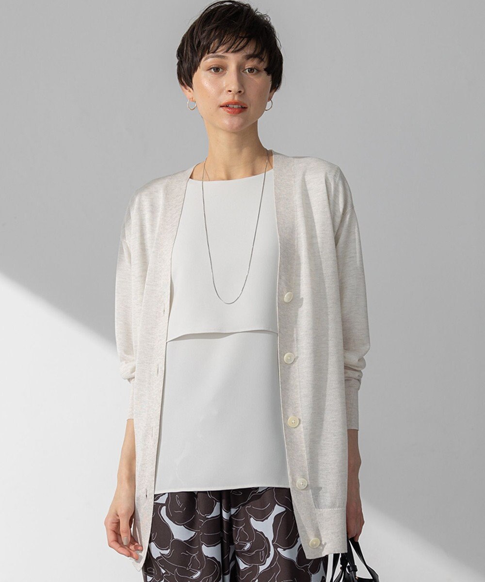 23区 【CanCam10月号掲載/CLASSY.10月号掲載】シャイニーシアー カーディガン 