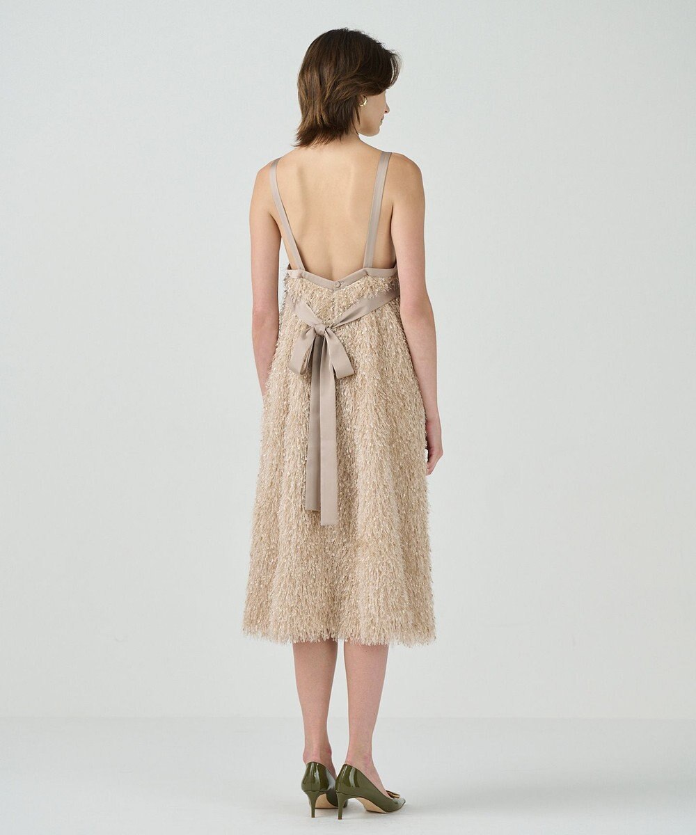 GRACE CONTINENTAL フェザーコンビキャミドレス 