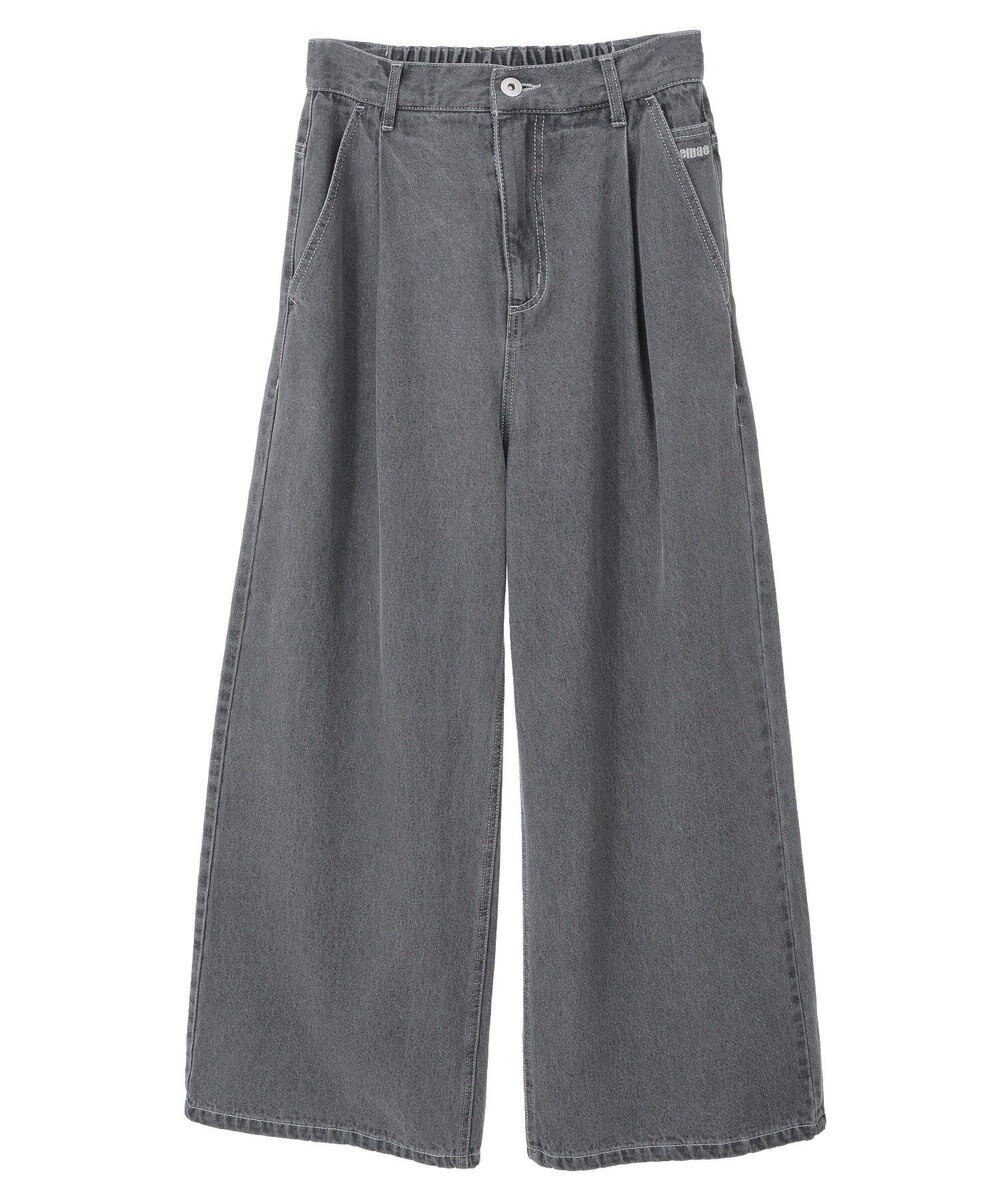 earth music&ecology ワンポイントロゴ刺繍デニムパンツ 