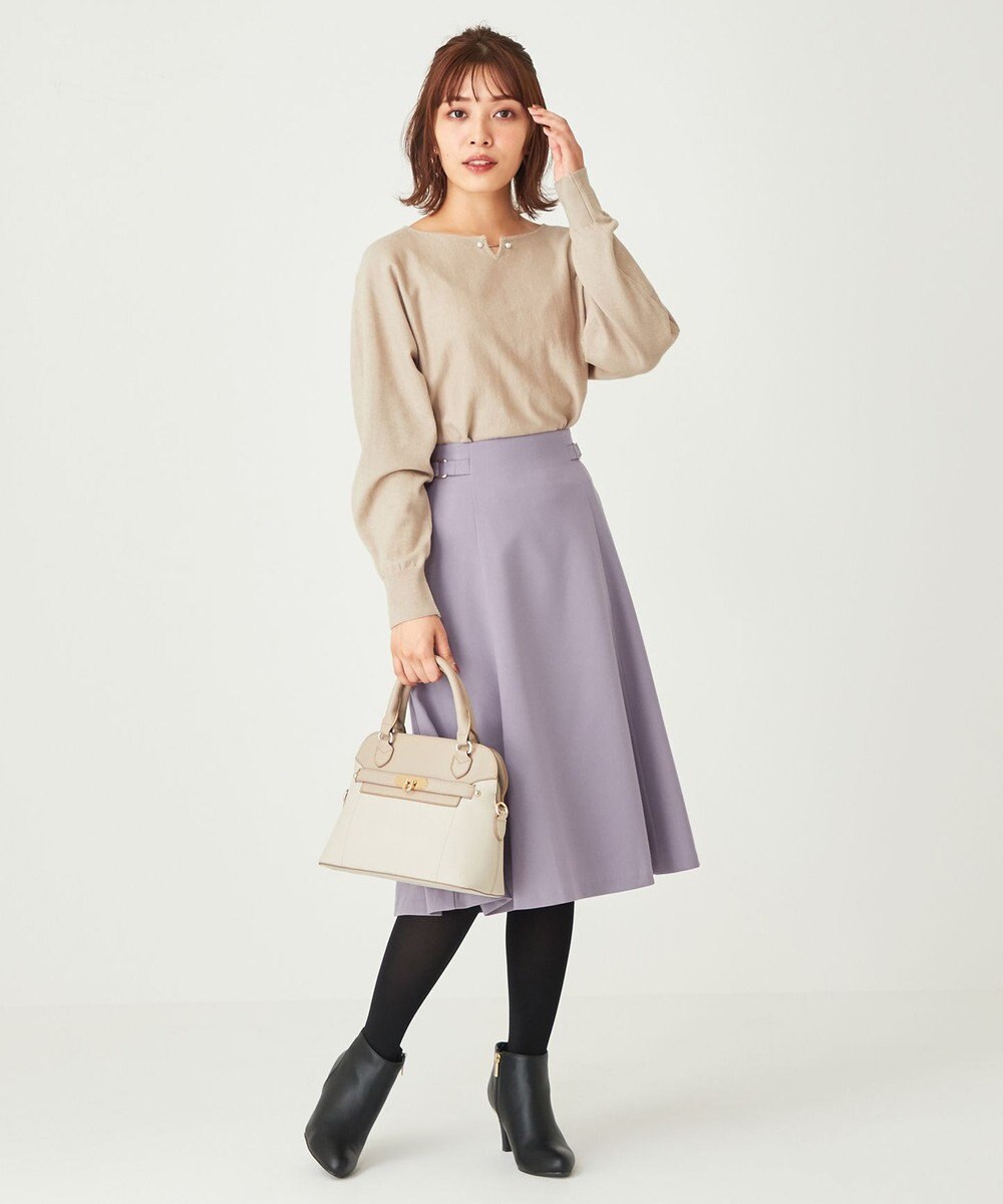 ANY SIS 【洗える】サイドバックルライト スカート 