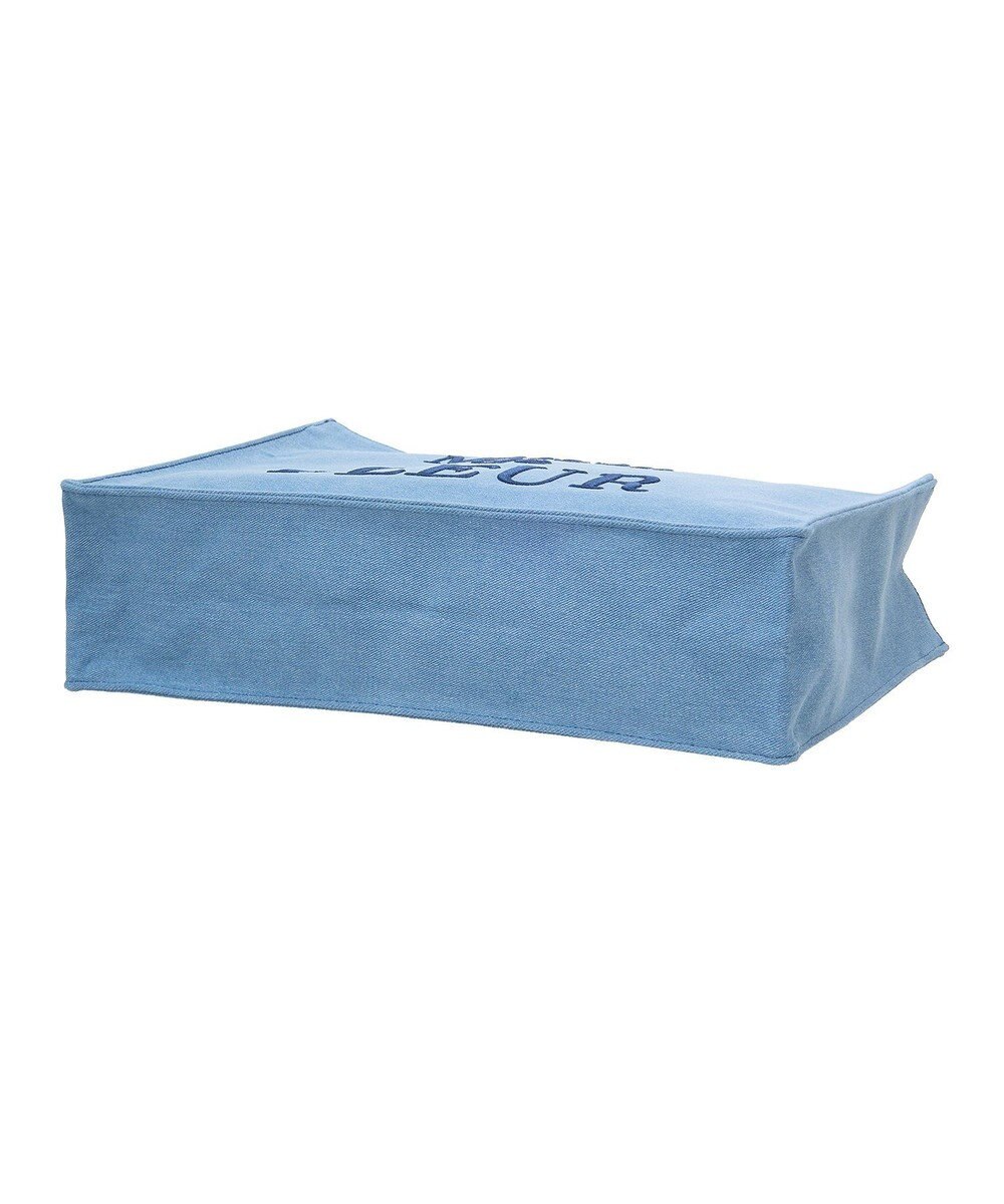 Maison de FLEUR デニムブランドロゴ刺繍トートバッグ 