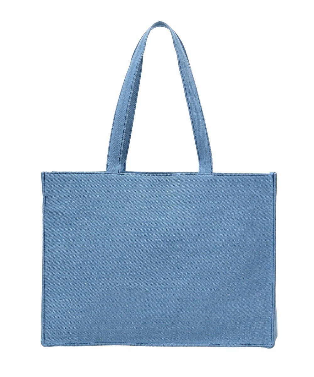 Maison de FLEUR デニムブランドロゴ刺繍トートバッグ 