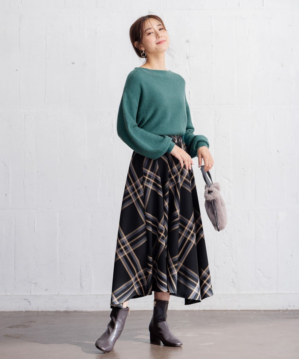 ANY 【洗える】カシミヤブレンドガーターニット 