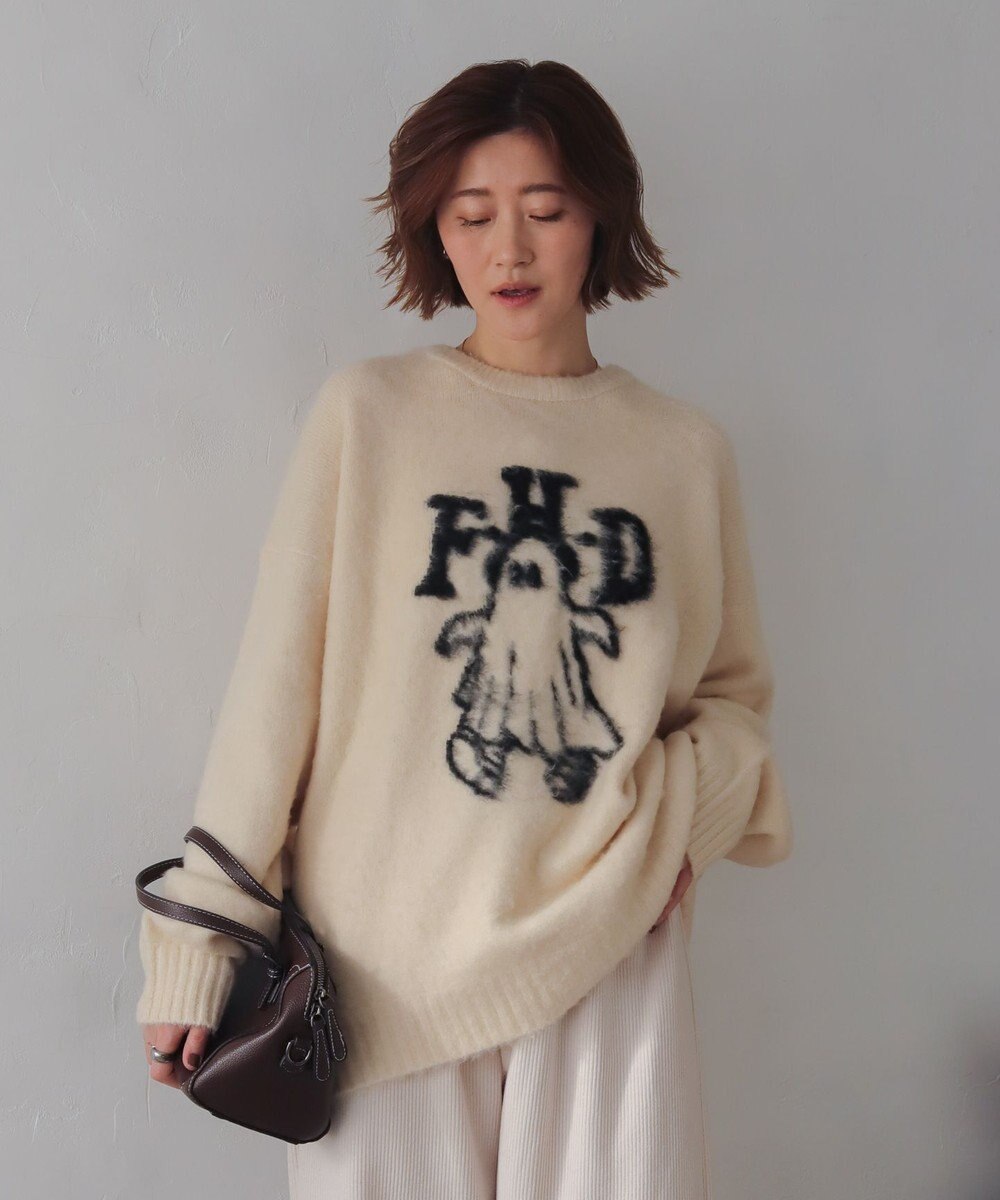 WEGO 【ユニセックス着用ITEM/MLサイズ展開/25年秋冬新作】ファジーグラフィックプルオーバー 