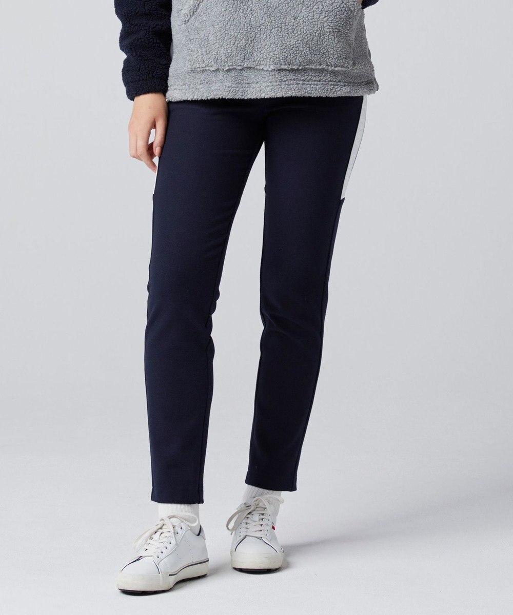 PW CIRCULUS 【WOMEN】【洗える/帯電防止/ストレッチ】ロゴ サイドライン パンツ 