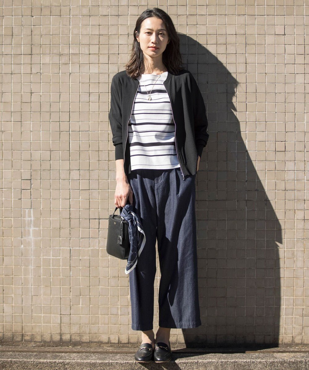 J.PRESS LADIES 【洗える】ニット ブルゾン 