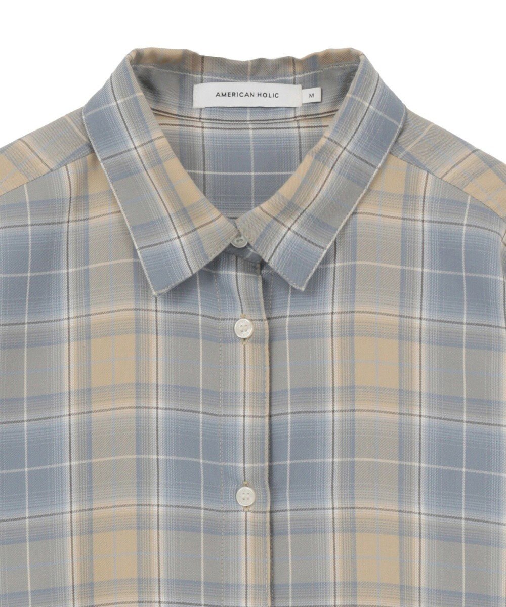 AMERICAN HOLIC 【イージーケア】　チェックバックタックシャツ 