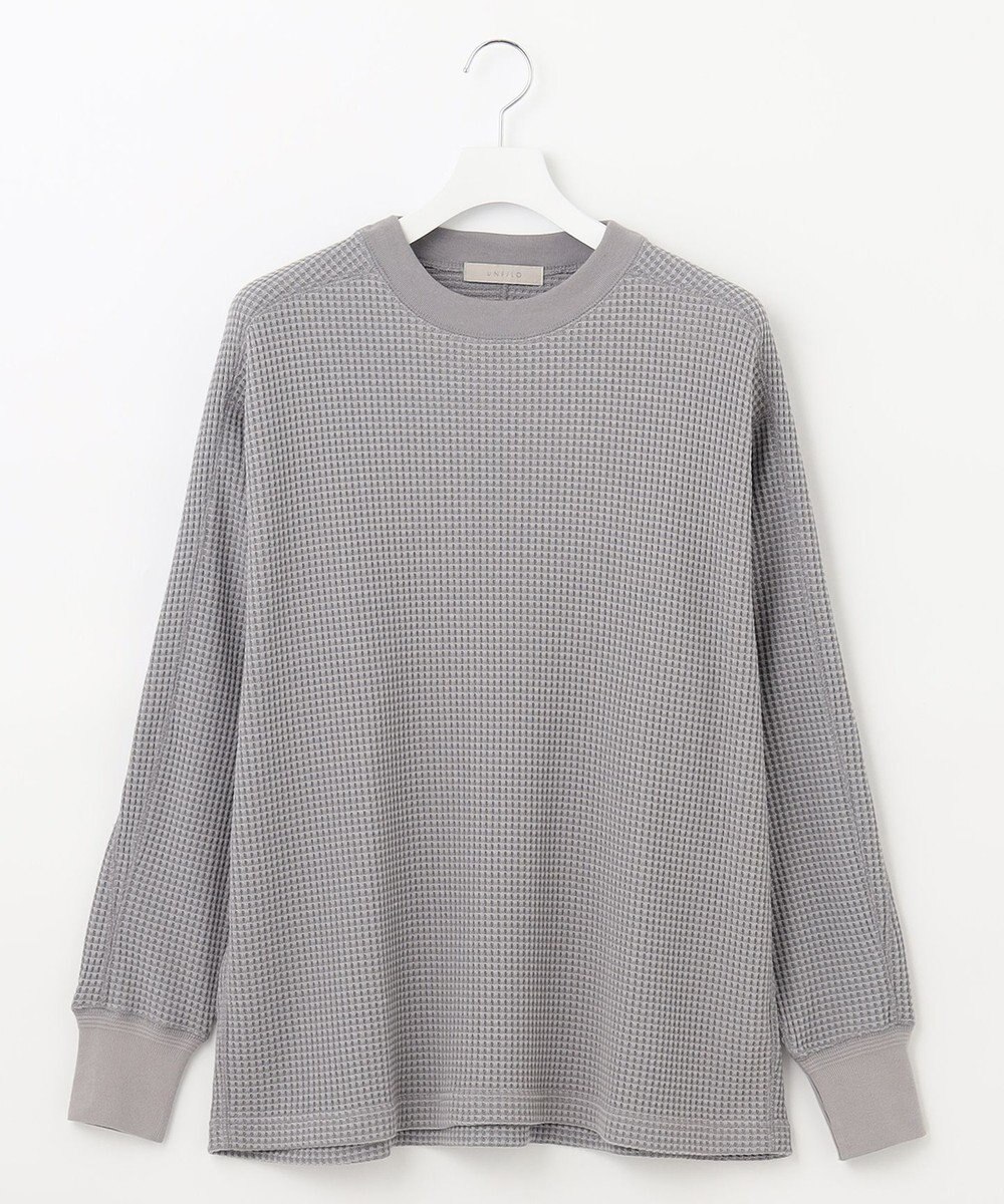UNFILO MENS イージーケア ワッフル クルーネック [23年春夏商品] 