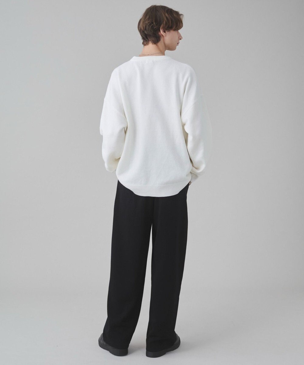 WEGO 【ユニセックス着用ITEM/SMLサイズ展開】アクセ付きワンポイントニットプルオーバー 