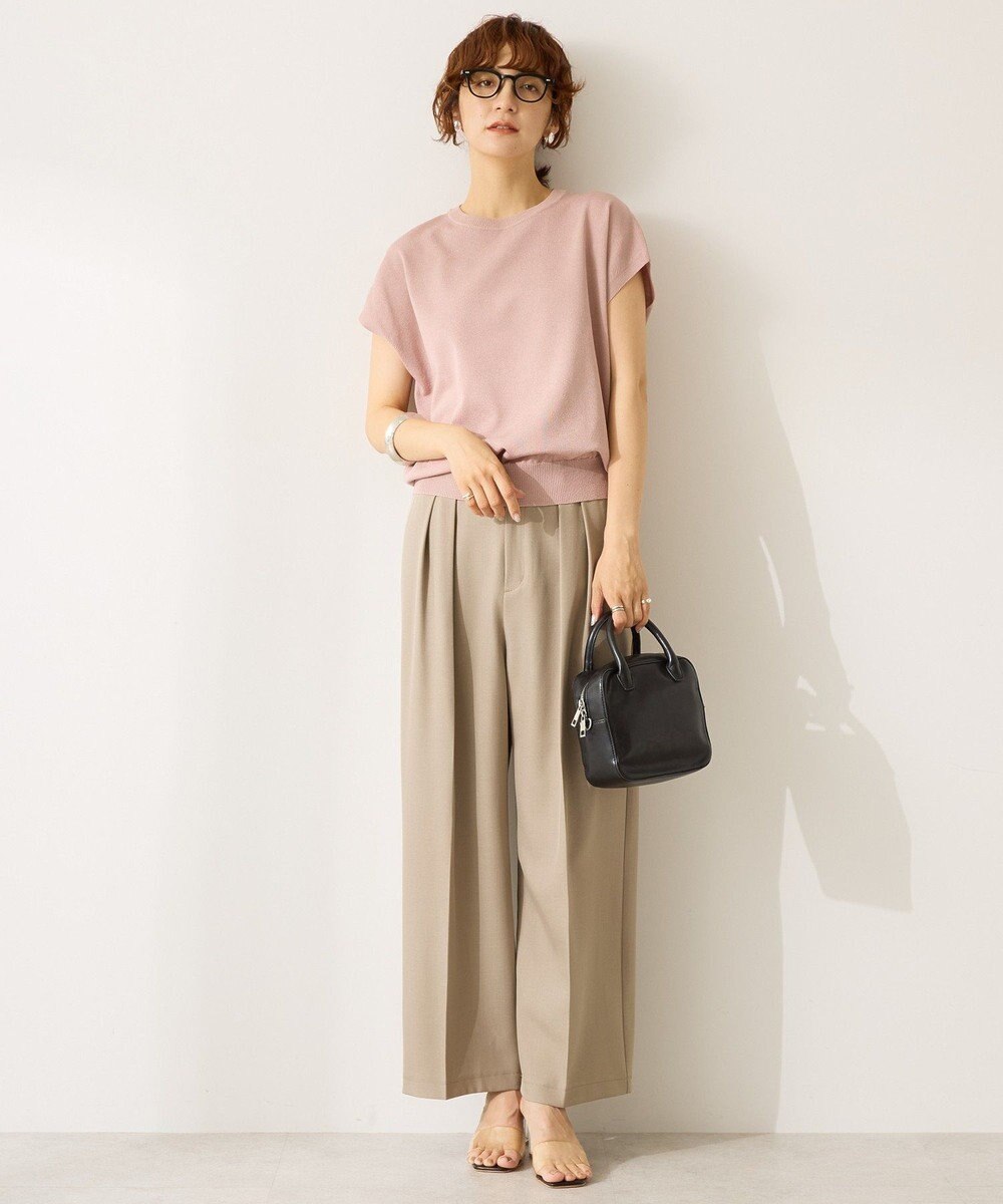 AMERICAN HOLIC 【WEB限定】接触冷感ラメフレンチスリーブニットプルオーバー 