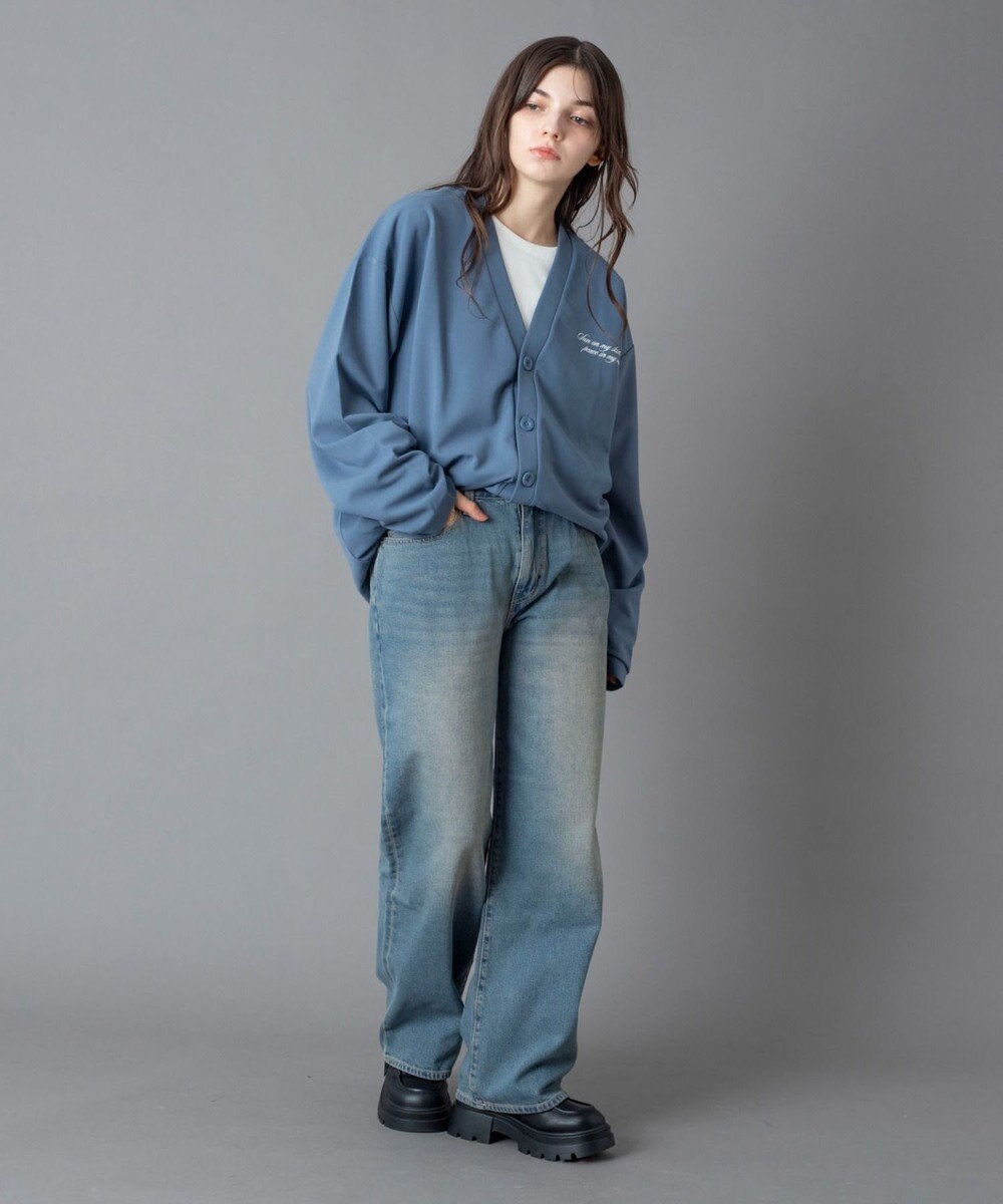 WEGO 【ユニセックス着用ITEM/ウエスト調整可】ストレートデニムパンツ 