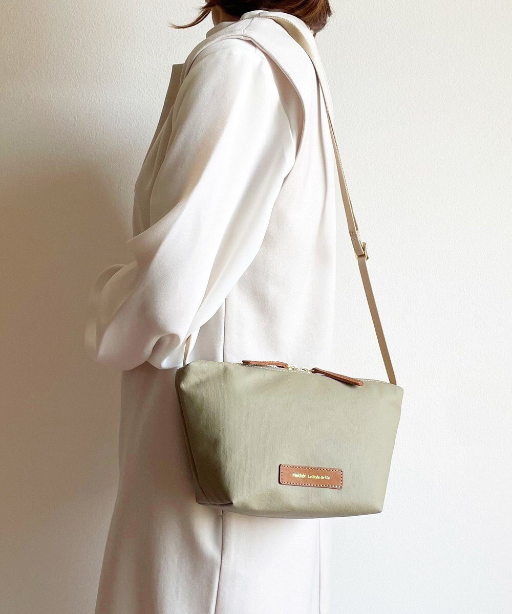 Hekhèr Le Style de Vie 新型追加【日本製 / 汚れにくい】PUコートコットンキャンバス×牛革付属 ショルダーバッグ 