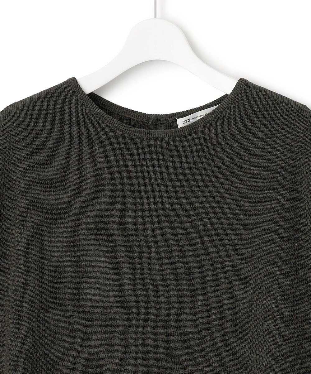 23区 【STORY7月号掲載/洗える】コットンアセテート バックボタン ニット 