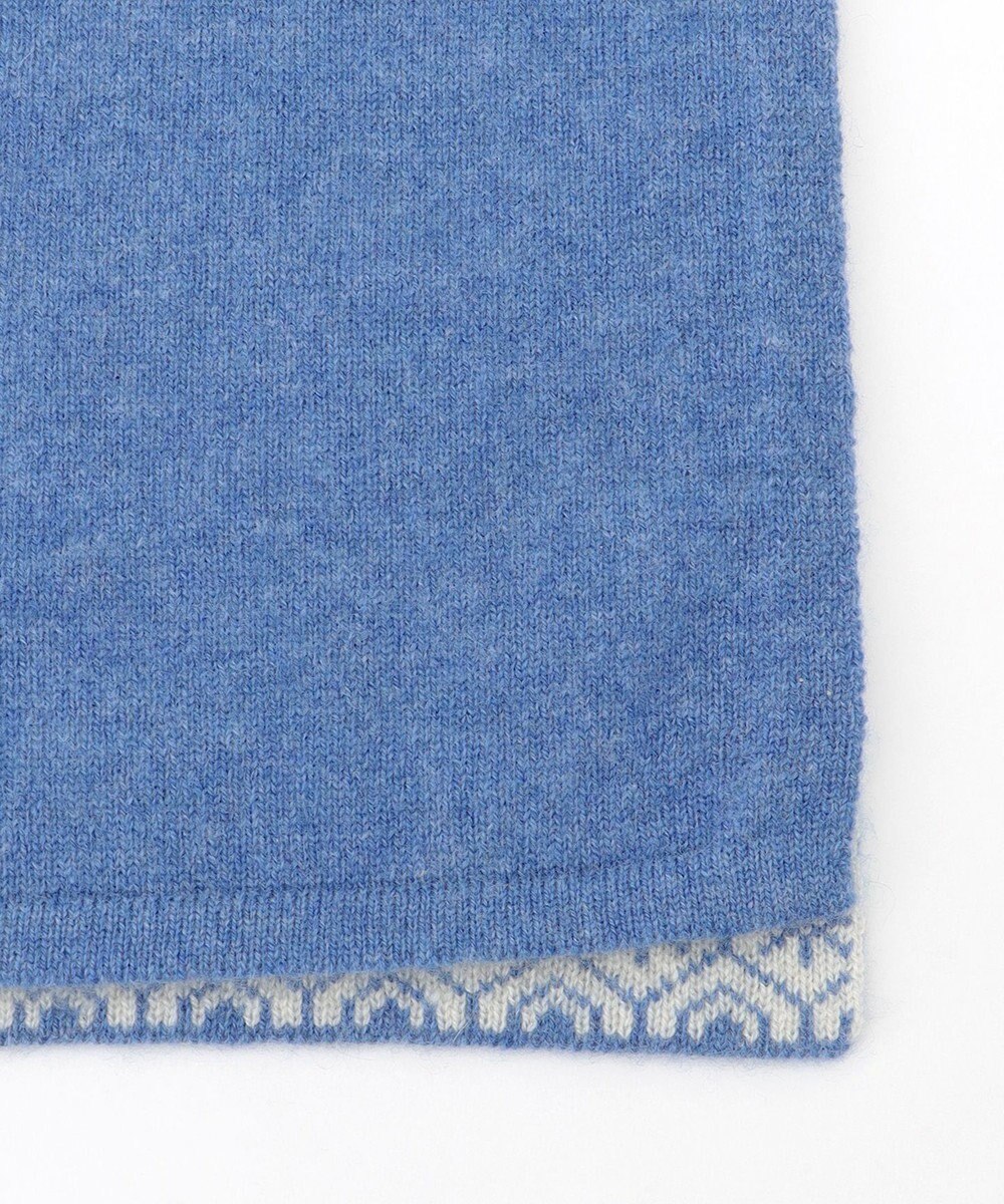 MOONBAT 【カシミヤ100%】両面使える ニットジャガードマフラー 