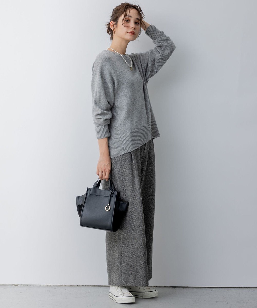 組曲 カシミヤブレンドバルキープルオーバー ニット 