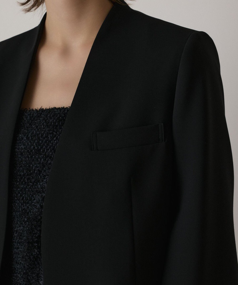 GRACE CONTINENTAL ダブルクロスノーカラージャケット 