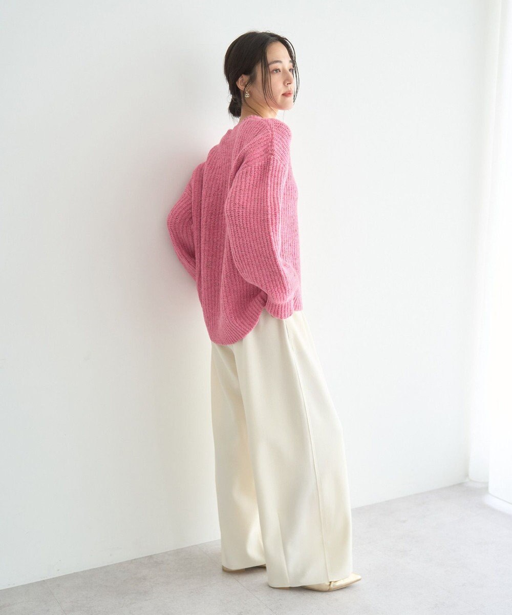 YECCA VECCA ラメMIX畦編みニット 