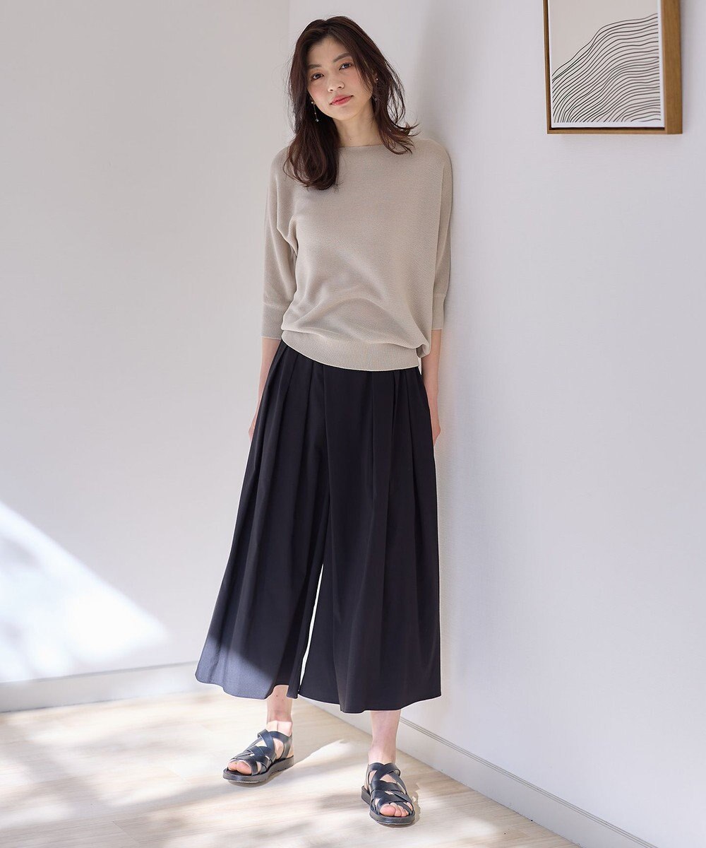 ANY L 【洗濯機可能/接触冷感/UVケア/イージーケア/ウエストゴム】清涼リラックススカーチョ 