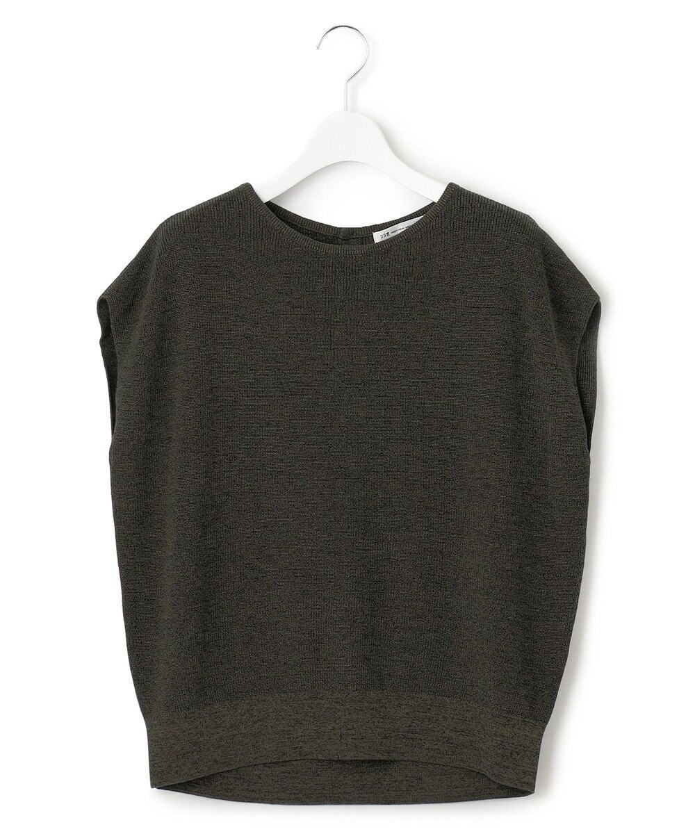 23区 S 【STORY7月号掲載/洗える】コットンアセテート バックボタン ニット 