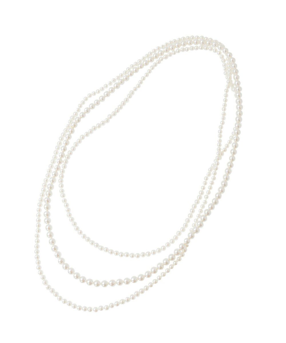 Green Parks ・ＨＡＬＦ　ＴＩＭＥ　パール３連ネックレス（金属フ 