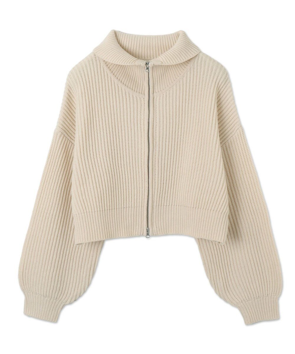 WEGO ダブルジップショートニットブルゾン 