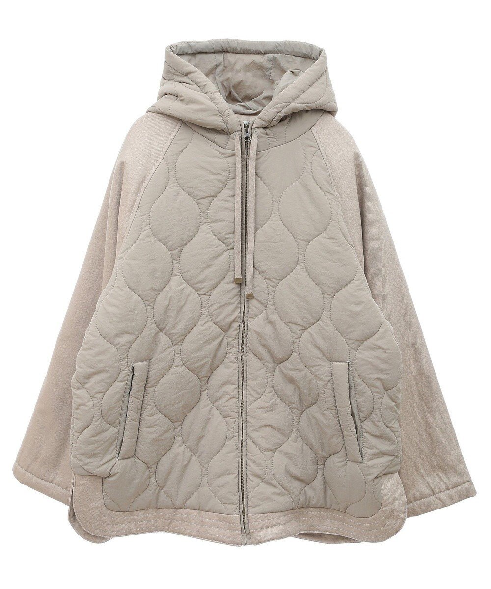 earth music&ecology ラグラン切替キルティングブルゾン 