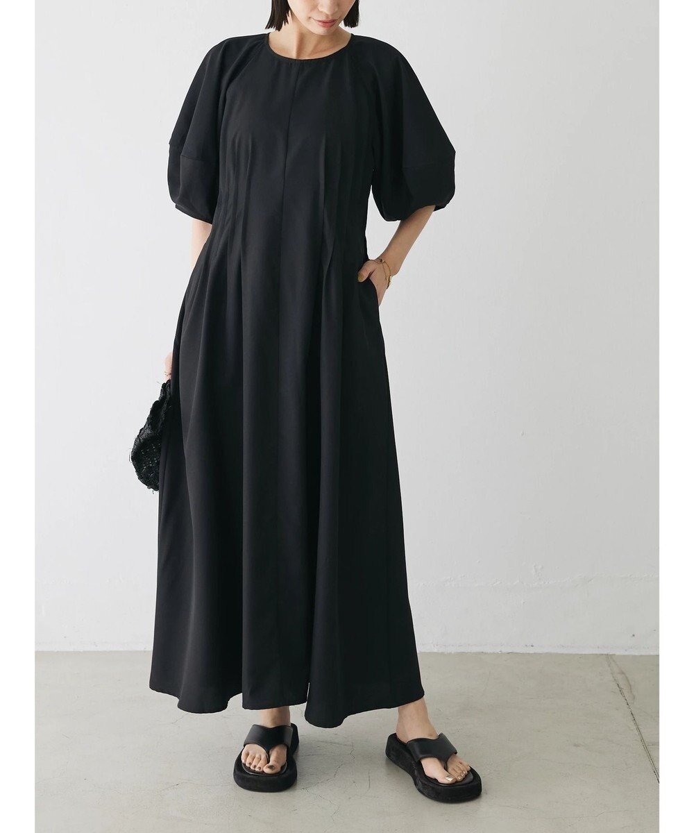 Green Parks ボリューム袖ロングワンピース 